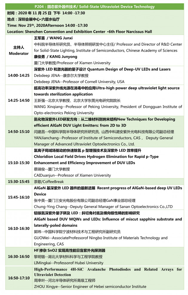 P204固态紫外器件技术IFWS